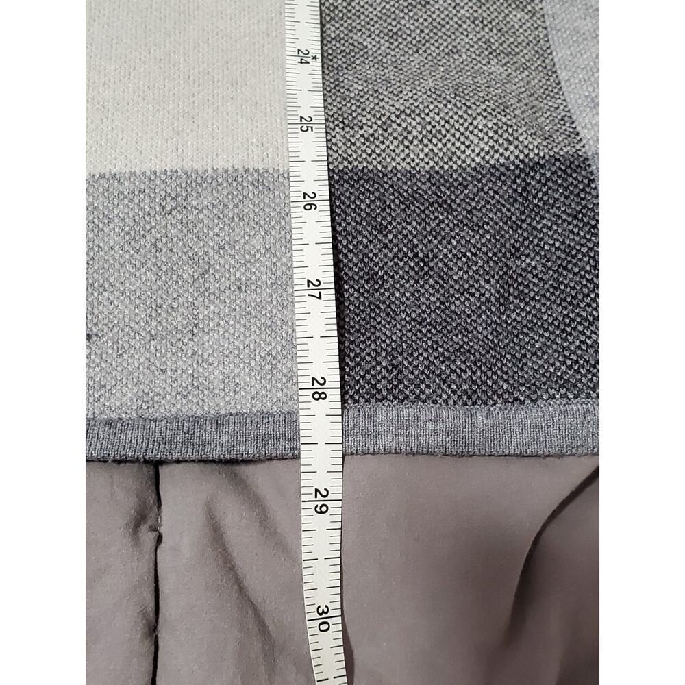 Tahari Women’s Plaid Sweater Jacket Size XL Gray Zip Front Rayon Blend - Picture 7 of 16